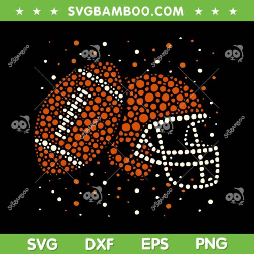 Polka Dot Rugby Ball SVG PNG, Happy Dot Day 2025 Football Lover SVG