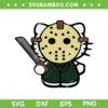 Hello Kitty Jason Voorhees SVG, Hello Kitty Halloween Horror Movie SVG PNG