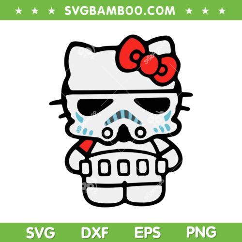Hello Kitty Stormtrooper SVG, Hello Kitty Star Wars Character SVG PNG