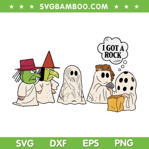 I Got A Rock Ghost Charlie Brown SVG, Halloween Charlie Brown It's the Great Pumpkin SVG PNG
