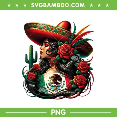 Women Mexican Hispanic Siesta Pride PNG, Viva Mexico Girl Women PNG, Mexico Flag PNG