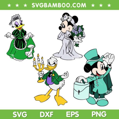 Mickey And Friends Haunted House SVG Bundle, Disney Mouse Horror Movie Characters SVG Bundle