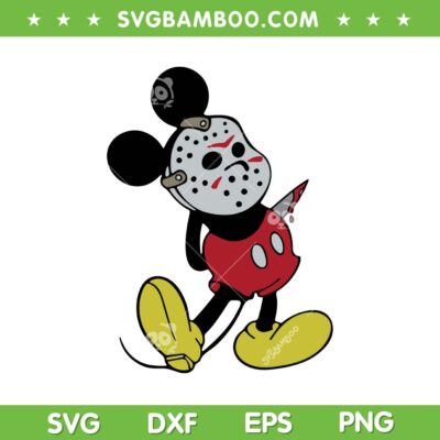 Mickey Mouse Friday the 13th SVG, Mickey Classic Jason Voorhees SVG PNG, Disney Mouse Halloween