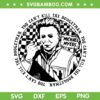 Michael Myers Retro Checkered SVG, Halloween Horror Character Myers SVG PNG
