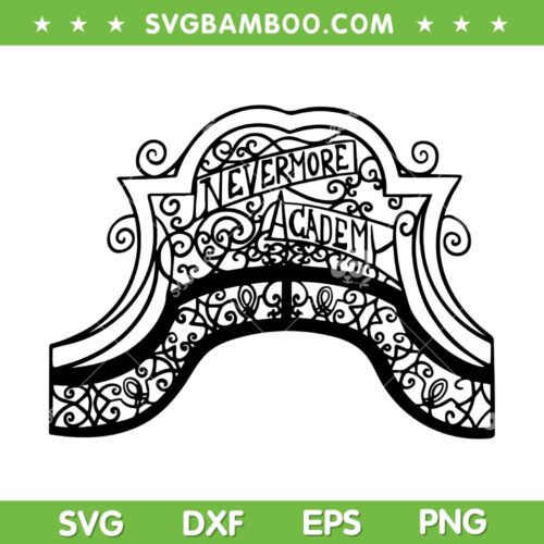 Nevermore Academy Gates SVG PNG, Wednesday Movie Nevermore Academy SVG