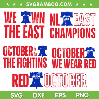 Philadelphia Phillies October SVG Bundle, Phillies NL East Champions 2025 SVG Bundle, Phillies Red October 2025 SVG Philadelphia Phillies October SVG Bundle, Phillies NL East Champions 2025 SVG Bundle, Phillies Red October 2025 SVG