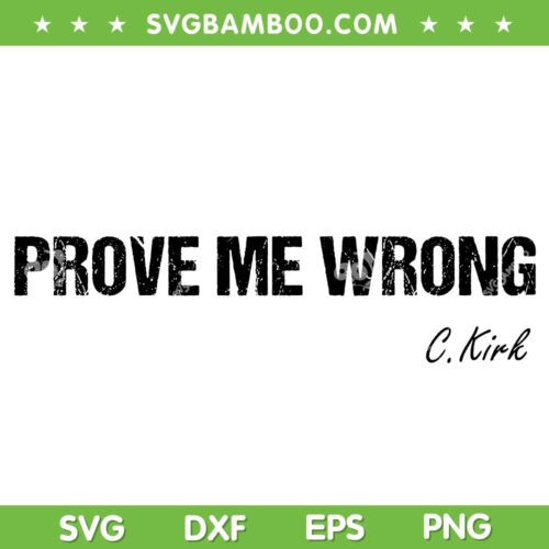 Prove Me Wrong Charlie Kirk SVG, Charlie Freedom 2025 SVG PNG