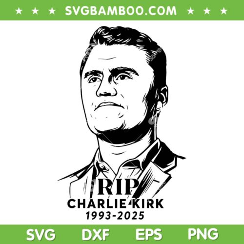 RIP Charlie Kirk 2025 SVG PNG, Charlie Kirk Portrait SVG