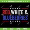 Red White and Blueberries 2025 SVG, Patriot Freedom 2025 SVG PNG, Charlie Kirk Freedom DXF SVG PNG EPS