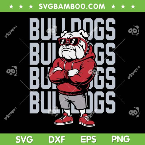 Retro Bulldogs SVG PNG, Cool Bulldogs Football Mascot SVG