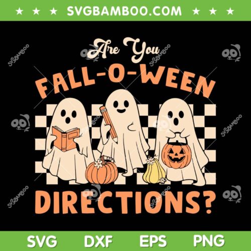 Retro are You Fall O Ween Directions SVG, Teacher Halloween Ghost SVG PNG