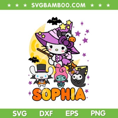 Hello Kitty and Friends Halloween Personalized SVG, Sanrio Halloween Customized SVG PNG Hello Kitty and Friends Halloween Personalized SVG, Sanrio Halloween Customized SVG PNG