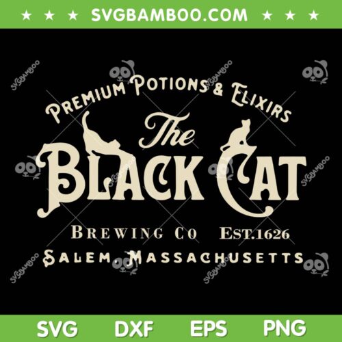 The Black Cat Witchy Salem Est 1626 SVG, Halloween Cat Salem Massachusettes SVG PNG