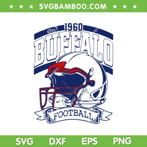 Vintage 90s Style Buffalo Football SVG, Buffalo Bills Helmet Retro SVG PNG