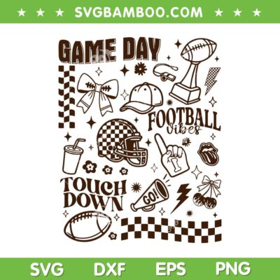 Vintage Football Vibes Game Day SVG, Retro Football icons SVG PNG Vintage Football Vibes Game Day SVG, Retro Football icons SVG PNG