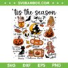 Tis The Season Comfort Colors SVG, Vintage Halloween icons Collage SVG PNG, Whimsical Fall Season Clipart