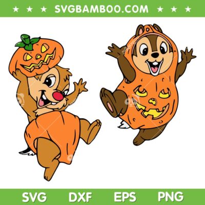 Chip and Dale Pumpkin Halloween SVG, Cute Chip Dale Spooky Season SVG PNG Chip and Dale Pumpkin Halloween SVG, Cute Chip Dale Spooky Season SVG PNG