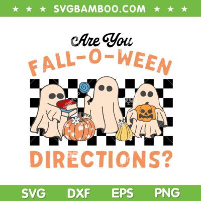 Retro Ghost School SVG, Are You Fall o Ween Directions SVG PNG