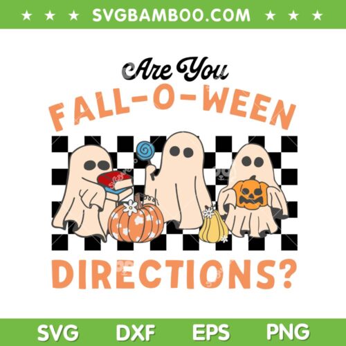 Retro Ghost School SVG, Are You Fall o Ween Directions SVG PNG