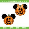 Mickey Minnie Pumpkin Head SVG, Disney Mouse Head Pumpkin SVG PNG