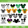 Mickey Minnie Mouse Halloween SVG Bundle, Disney Mouse Ear Halloween Bundle SVG