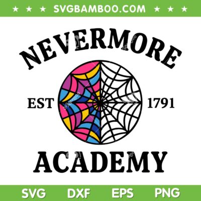 Wednesday Nevermore Academy SVG, Spiderweb Window Wednesday and Enid SVG PNG
