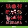Alabama Football Coquette Bow PNG, Alabama Crimson Tide Cheer Bow PNG