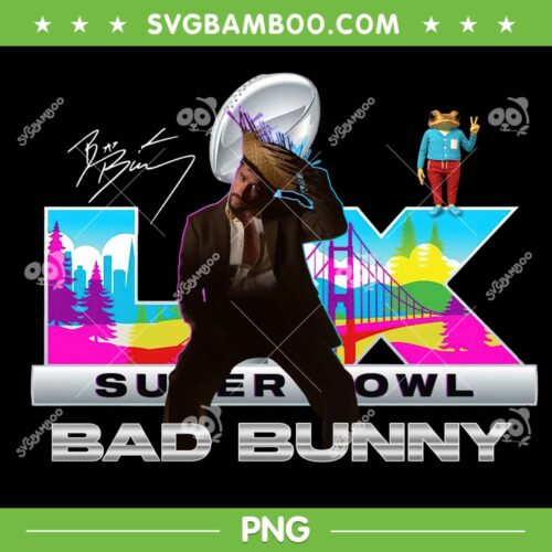 Bad Bunny Super Bowl LX 2026 PNG, Benito Halftime Show LX PNG