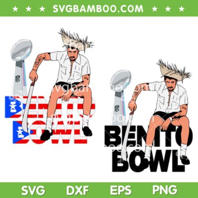 Bad Bunny Super Bowl LX 2026 SVG, Benito Halftime Show 2 Files SVG PNG