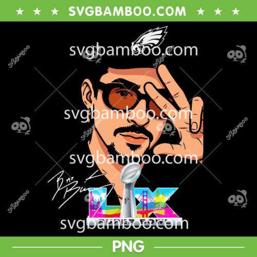 Bad Bunny Super Bowl Eagles PNG, Philadelphia Eagles Benito Bowl 2026 PNG