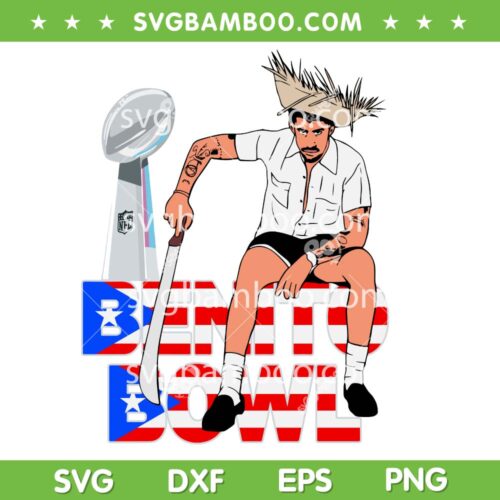 Benito Bowl 2026 SVG PNG, Bad Bunny Super Bowl LX SVG