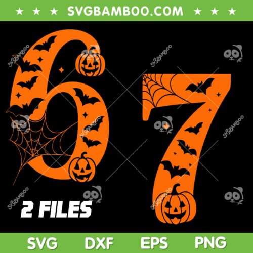 6 7 Couple Halloween Costume SVG, 6 7 Rizz Six Seven SVG PNG