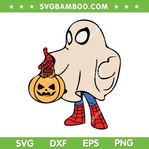 Spider man Ghost Halloween SVG, Marvel Spiderman Pumpkin Halloween SVG PNG
