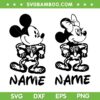Disney Mouse Halloween Custom SVG, Mickey Minnie Mouse Skeleton SVG PNG