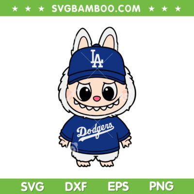 Los Angeles Dodgers Labubu SVG, Cute Labubu MLB Dodgers SVG PNG