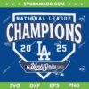 World Series 2025 Dodgers Champions SVG, Los Angeles Dodgers Won World Series SVG PNG