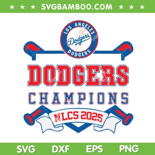 Dodgers NLCS 2025 Champions SVG, Los Angeles Dodgers Championship 2025 SVG PNG