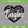 Eagles Leopard Women SVG, Philadelphia Eagles Heart SVG PNG