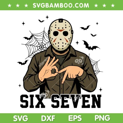 Jason Voorhees 6 7 SVG PNG, Meme Halloween Jason Six Seven SVG