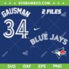 Gausman Toronto Blue Jays SVG, Kevin Gausman Jersey SVG PNG