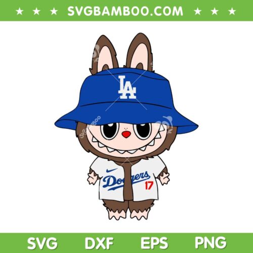 LA Dodgers Labubu SVG PNG, Dodgers Baseball Mascot SVG