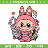 Labubu Back to School 2025 SVG, Cute Labubu Student Teacher SVG PNG