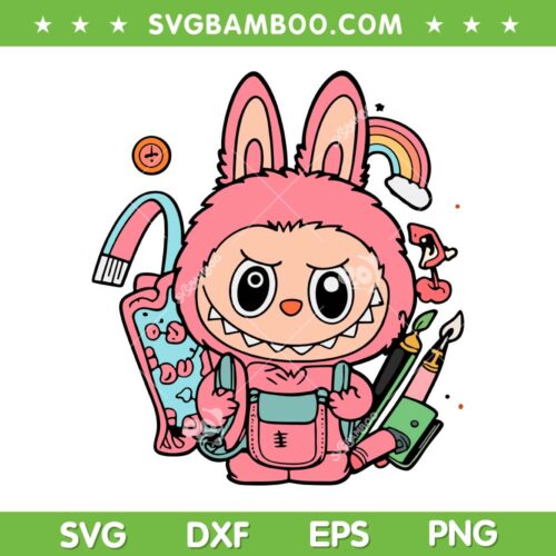 Labubu Back to School 2025 SVG, Cute Labubu Student Teacher SVG PNG