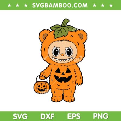 Labubu Pumpkin Costume SVG PNG, Cute Labubu Halloween Design SVG Labubu Pumpkin Costume SVG PNG, Cute Labubu Halloween Design SVG
