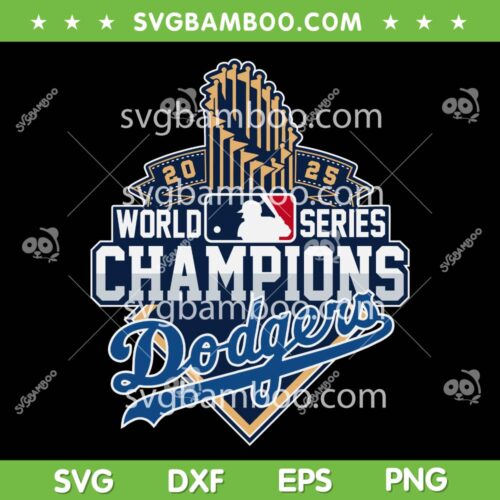 Dodgers 2025 National League Champions SVG, Los Angeles Dodgers World Series Champions 2025 SVG PNG
