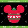 Mickey Mouse Ornament Ears SVG, Disney Mouse Christmas Ornament SVG PNG Mickey Mouse Ornament Ears SVG, Disney Mouse Christmas Ornament SVG PNG
