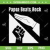 Paper Beats Rock SVG, Funny Hand Over Fist Symbol SVG, Minimalist Game Icon Design