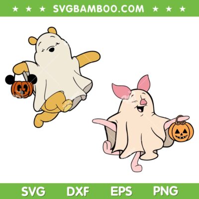 Winnie the Pooh and Piglet Ghost SVG, Halloween Pooh Bear SVG PNG Winnie the Pooh and Piglet Ghost SVG, Halloween Pooh Bear SVG PNG