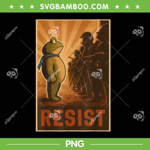Funny Portland Frog Protest PNG, Frog Resist Portland Meme PNG