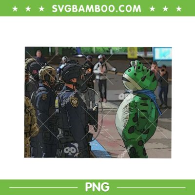 Portland Frog Protest Meme PNG, Frog Viral 2025 PNG